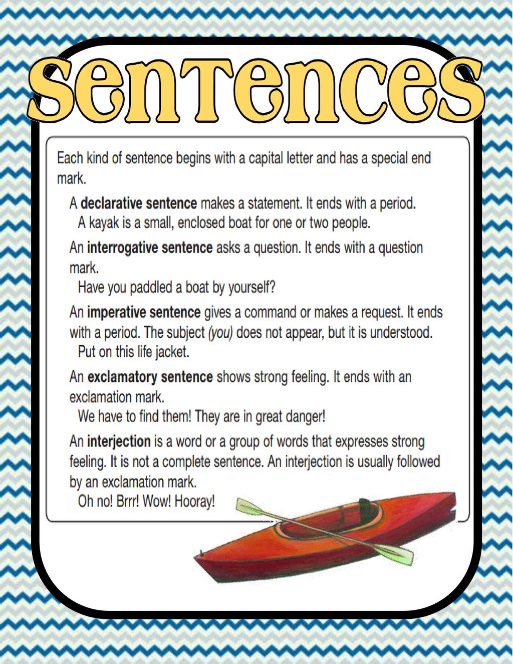 Let's do 1-3 together! Directions: Write D if the sentence is