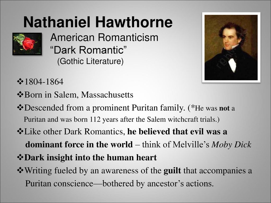 nathaniel hawthorne dark romanticism
