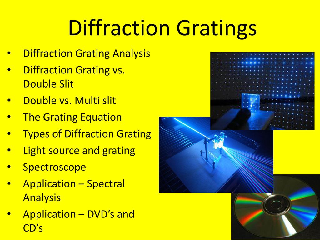 Diffraction Gratings Diffraction Grating Analysis - ppt download