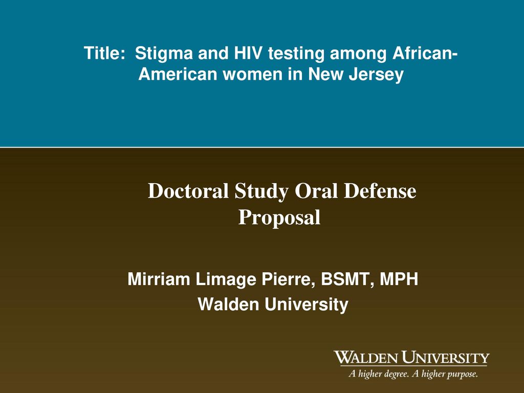 dissertation proposal oral defense