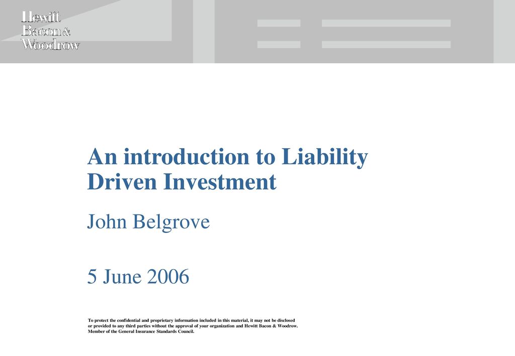 liability driven investing introduction to sociology