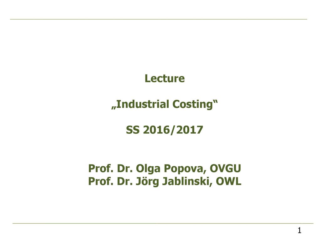 Prof Dr Olga Popova Ovgu Prof Dr Jorg Jablinski Owl Ppt Download