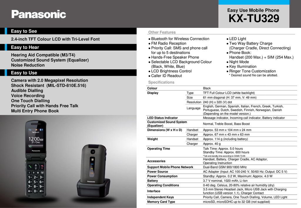 KX-TU329 Loud Voice Amplification - ppt download
