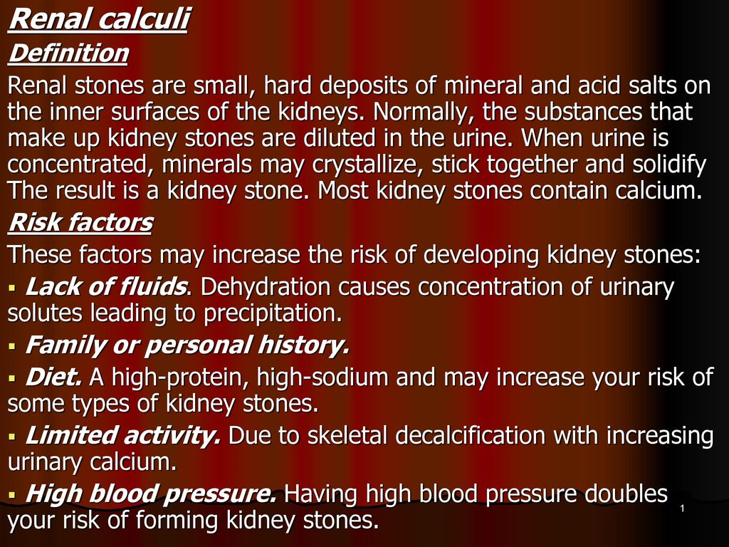 Renal calculi Definition - ppt download