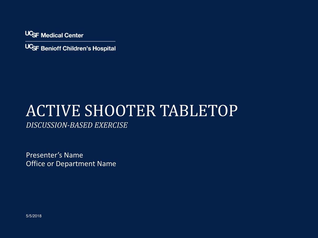ACTIVE SHOOTER TABLETOP - ppt download