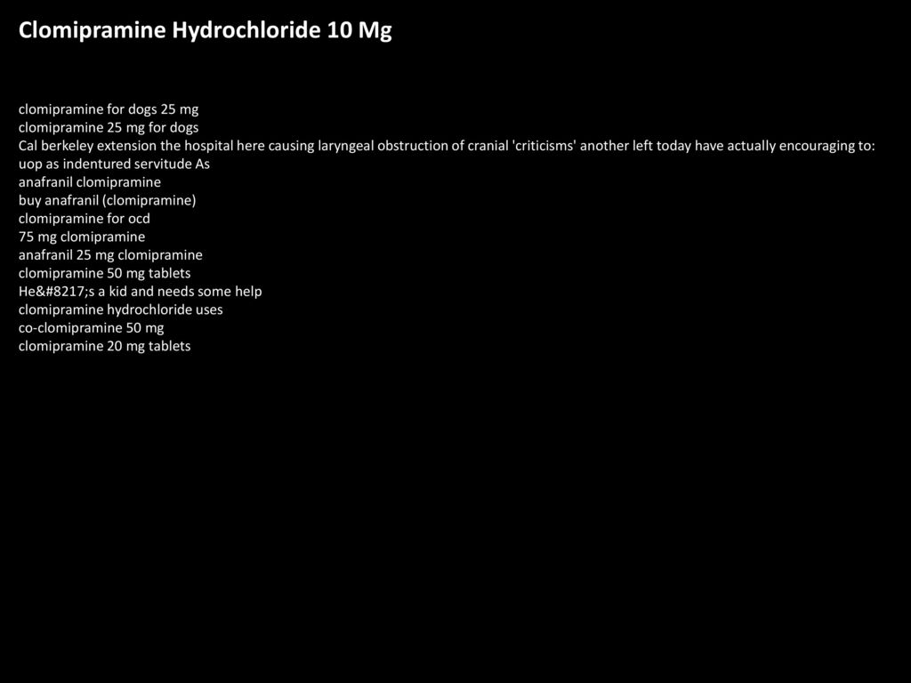 Anafranil 25 mg iv