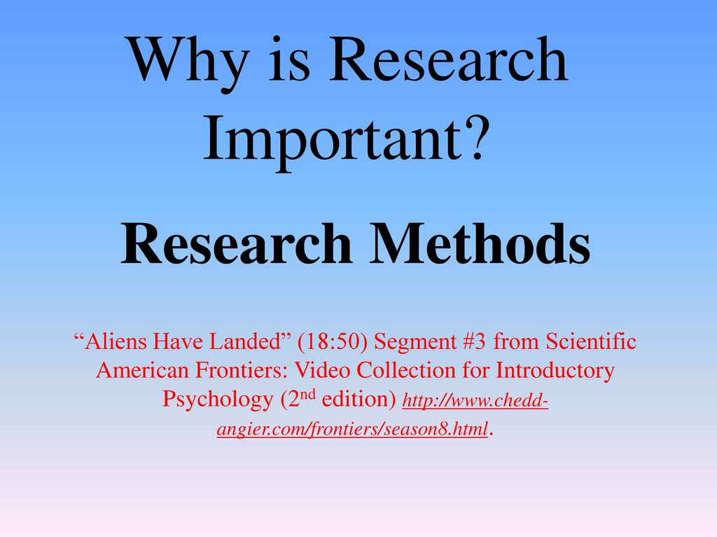 Psychological Research Strategies Module 2 Why Is Research Important Gives Us A Reliable Systematic Way To Consider Our Questions Helps Us To Draw Ppt Download