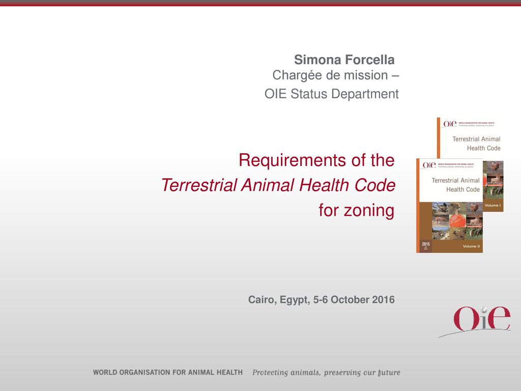 Terrestrial Animal Health Code for zoning - ppt download