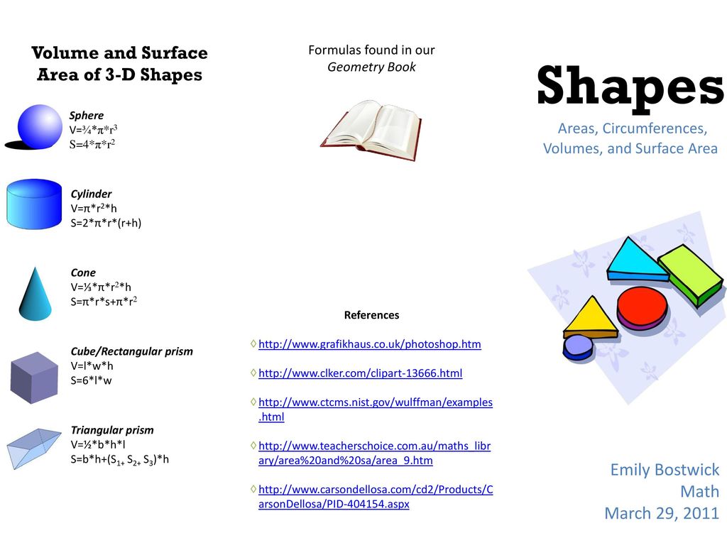 Volume And Surface Area Of 3 D Shapes Ppt Download