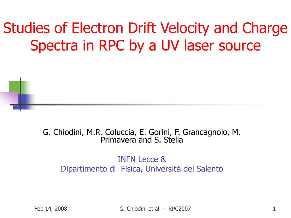 Dipartimento Di Fisica Universita Del Salento Ppt Download
