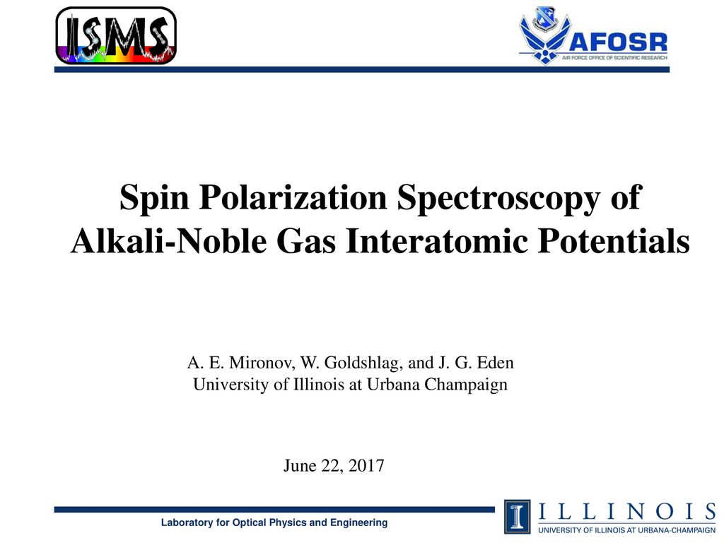 Spin Polarization Spectroscopy Of Ppt Download