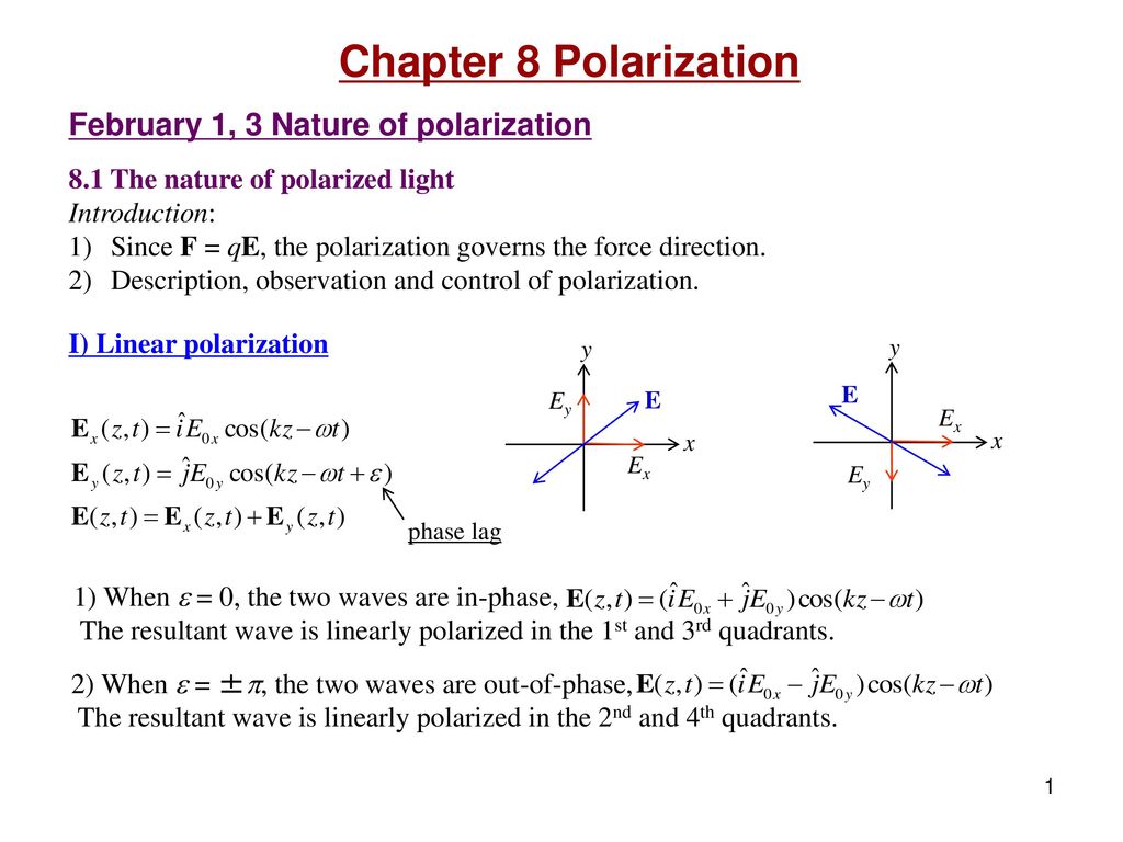 Chapter 8 Polarization February 1, 3 Nature of polarization - ppt download