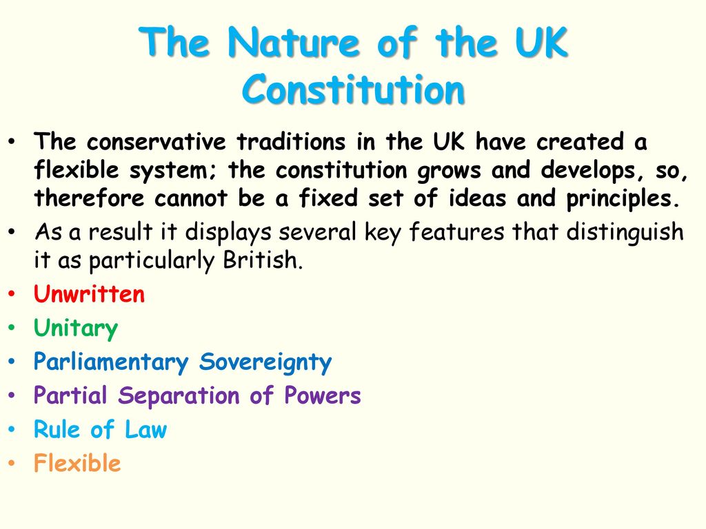 features of uk constitution