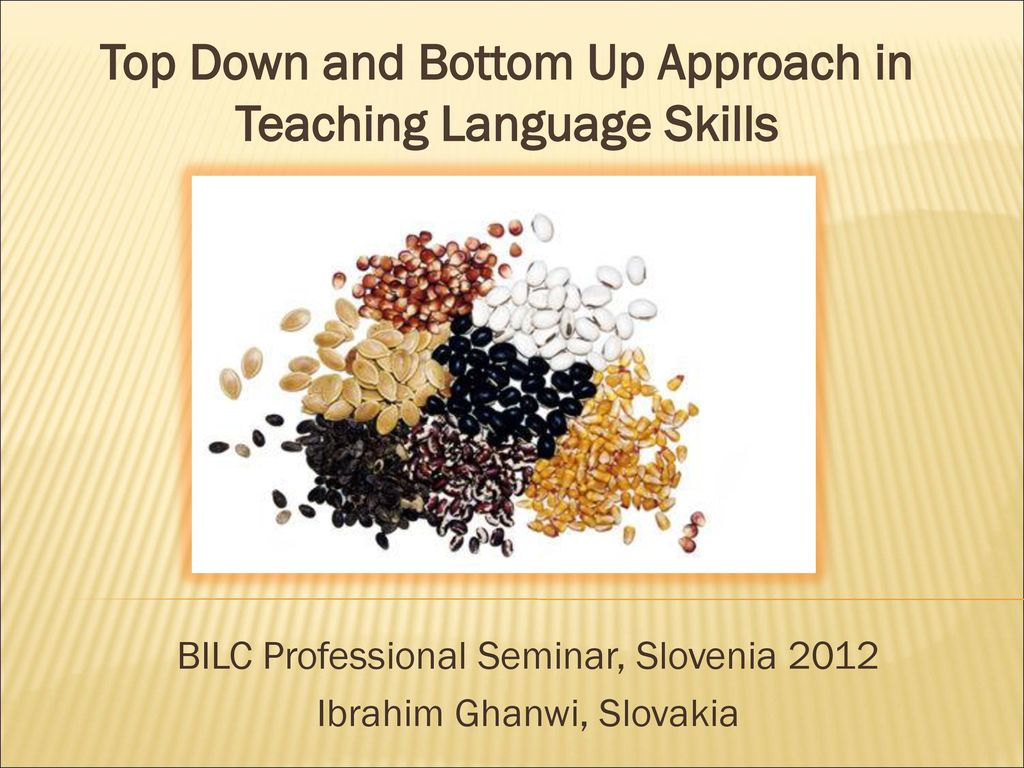 Top-down and bottom-up approaches to language planning.