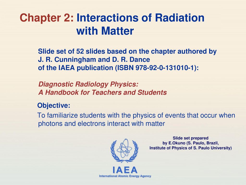 Chapter 2 Interactions Of Radiation With Matter Ppt Download
