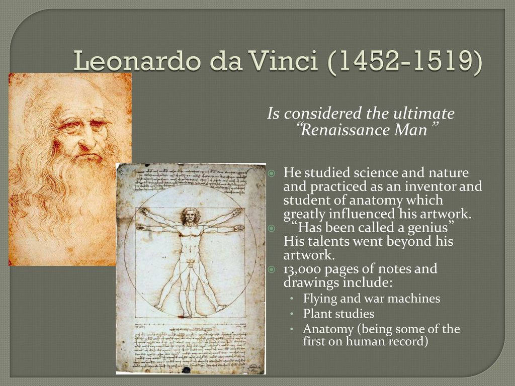 why is leonardo da vinci considered a renaissance man