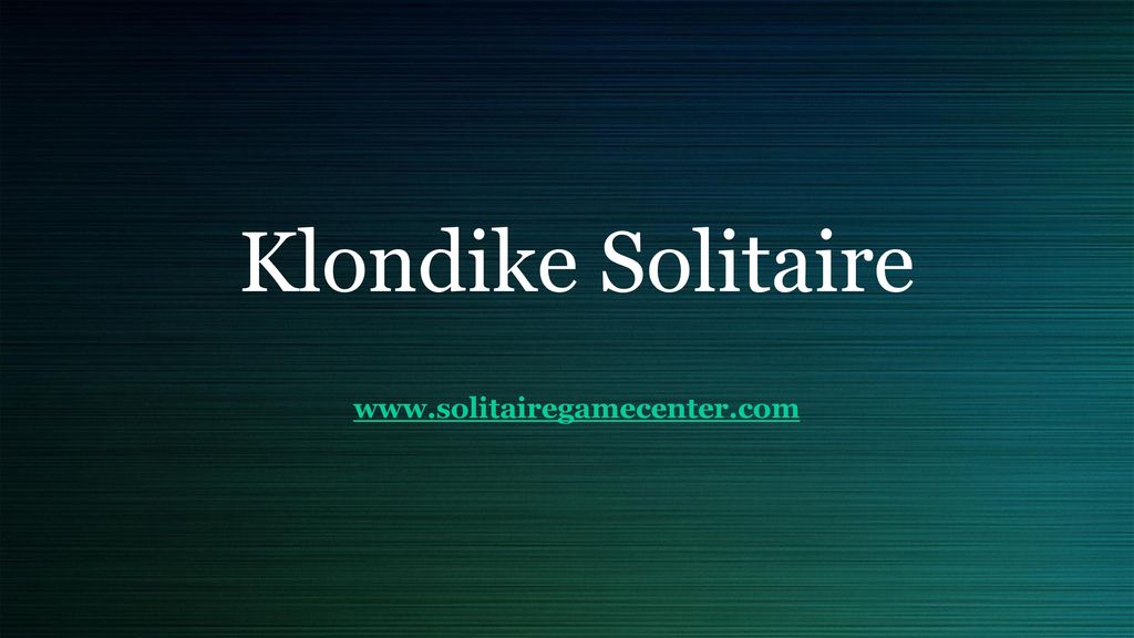 Klondike Solitaire turn one — play for free