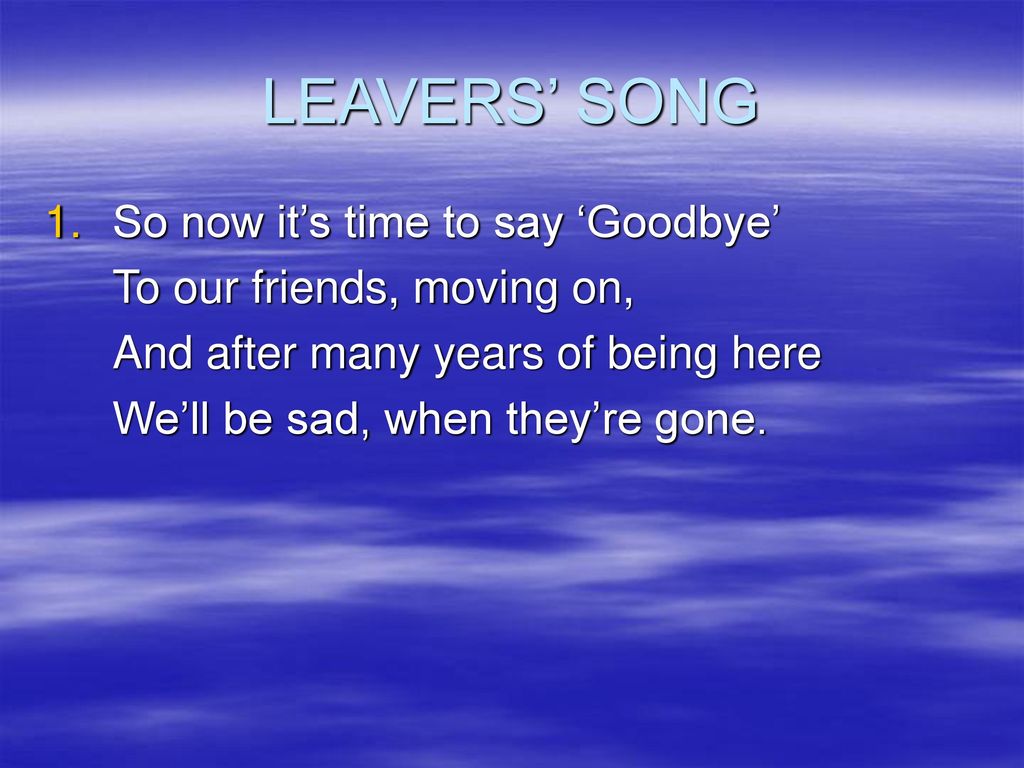 Where Does Song Time To Say Goodbye Come From