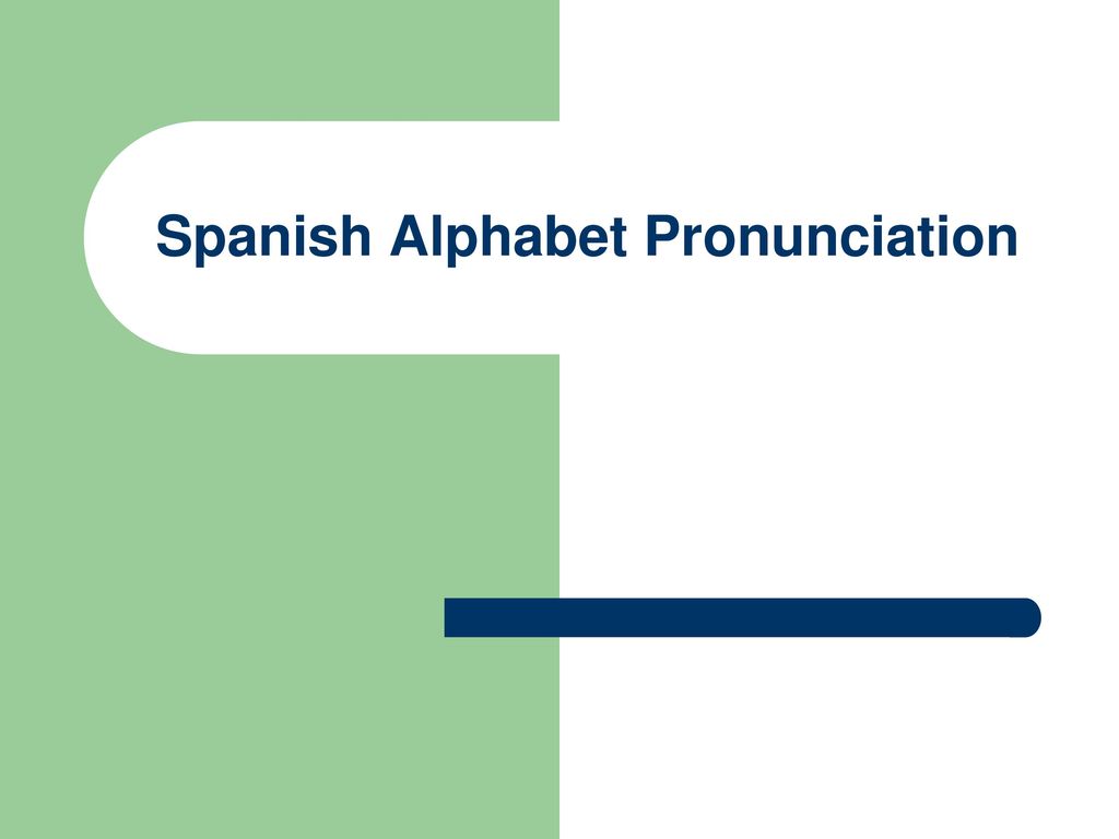 Spanish Alphabet Pronunciation Ppt Download