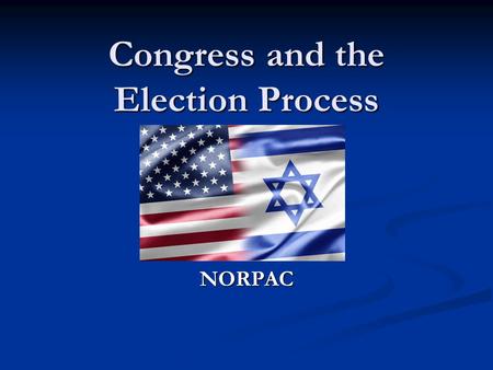 Congress and the Election Process NORPAC You May Recall.. Members of Congress meet each year in Washington, D.C. Members of Congress meet each year in.
