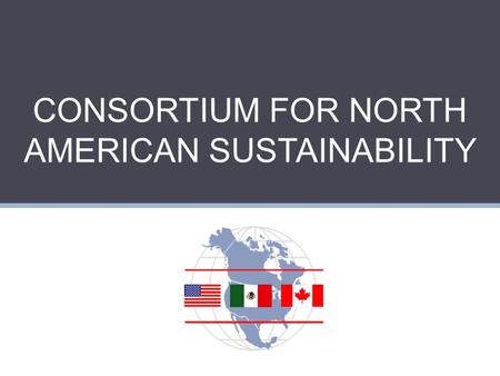 CONSORTIUM FOR NORTH AMERICAN SUSTAINABILITY. CNAS An exchange program that engages faculty and students from six universities in North America, CNAS.