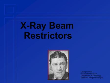 X-Ray Beam Restrictors