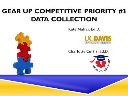 GEAR UP COMPETITIVE PRIORITY #3 DATA COLLECTION Kate Mahar, Ed.D. Charlotte Curtis, Ed.D.