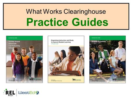 What Works Clearinghouse Practice Guides. U.S Department of Education Institute of Education Sciences (IES) What Works Clearinghouse (WWC) Practice Guides.
