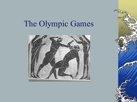 The Olympic Games. Epictetus on the Ancient Olympic Spectator Aren’t you devoured by the fierce heat? Aren’t you smashed in the crowd? Aren’t you upset.