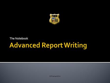 Advanced Report Writing