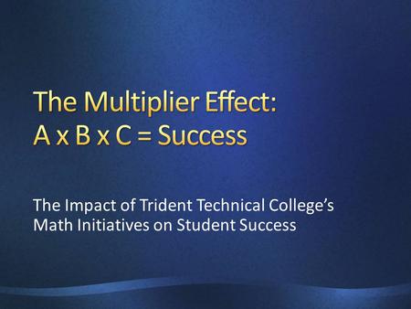 The Impact of Trident Technical College’s Math Initiatives on Student Success.