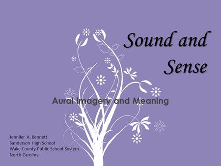 Aural imagery and Meaning