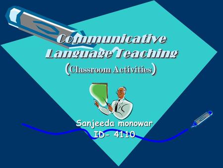 Communicative Language Teaching (Classroom Activities)