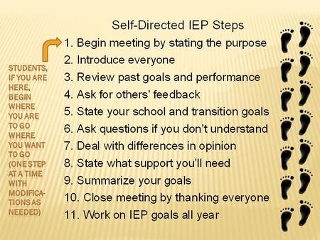  Hi, I am ________________________.  Welcome to my IEP meeting.  My disability is _____________________________, and it affects my education in the.