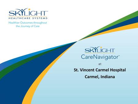 At St. Vincent Carmel Hospital Carmel, Indiana. Main Menu Cable TV, Movies, Games, Internet Patient Education Video Library Contact EVS, Food Service,