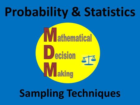 Probability & Statistics