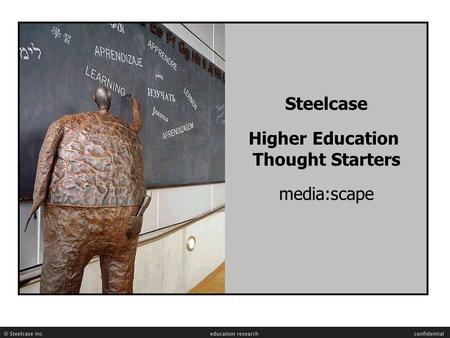 Steelcase Higher Education Thought Starters media:scape.