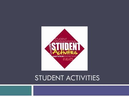 STUDENT ACTIVITIES. What do we do?  Student Activities hosts programs and supports events for the entire student body  We hope to make your college.