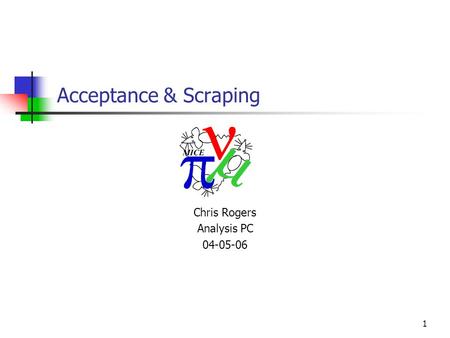 1 Acceptance & Scraping Chris Rogers Analysis PC 04-05-06.
