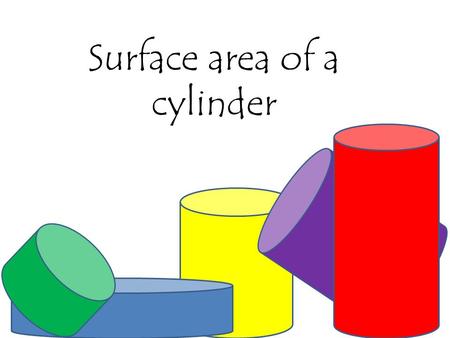 Surface area of a cylinder. How to find the total surface area of a cylinder 10m 25m SA = 2  r² + 2  rh or 2  r(r + h) = 2 = 700 Use 3.14 for  = 700.
