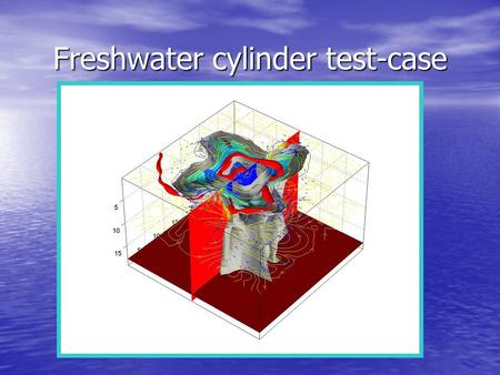 Freshwater cylinder test-case. Objectives To compare with Tartinville et al. 94 results of a similar test-case To compare with Tartinville et al. 94 results.