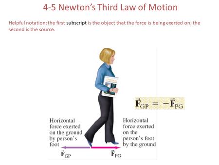 4-5 Newton’s Third Law of Motion