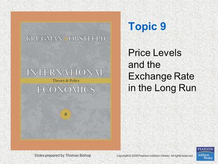 Slides prepared by Thomas Bishop Copyright © 2009 Pearson Addison-Wesley. All rights reserved. Topic 9 Price Levels and the Exchange Rate in the Long Run.