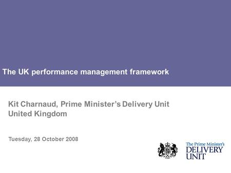 The UK performance management framework