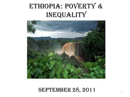 Ethiopia: Poverty & Inequality