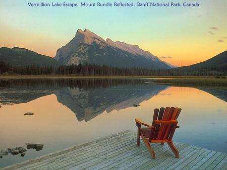 Vermillion Lake Escape, Mount Rundle Reflected, Banff National Park, Canada.