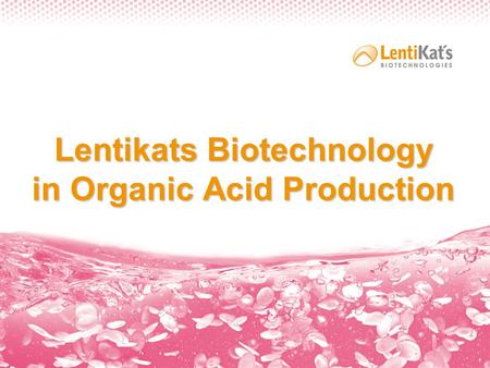 Lentikats Biotechnology in Organic Acid Production.