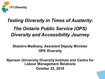 Testing Diversity in Times of Austerity: