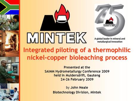 Presented at the SAIMM Hydrometallurgy Conference 2009