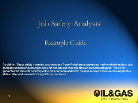 Job Safety Analysis Example Guide